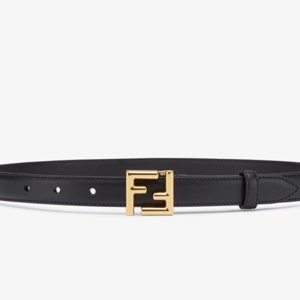 Fendi FF Black Leather Belt - FINAL PRICE